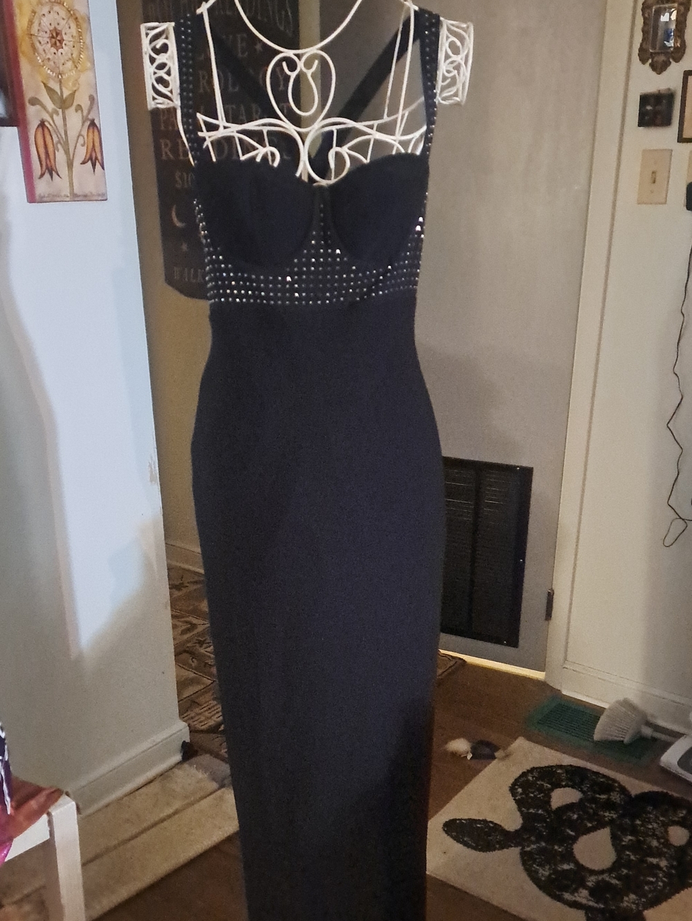 Marciano For Guess Sexy Black Embellished Evening Gown, M